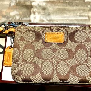 Coach signature wristlet